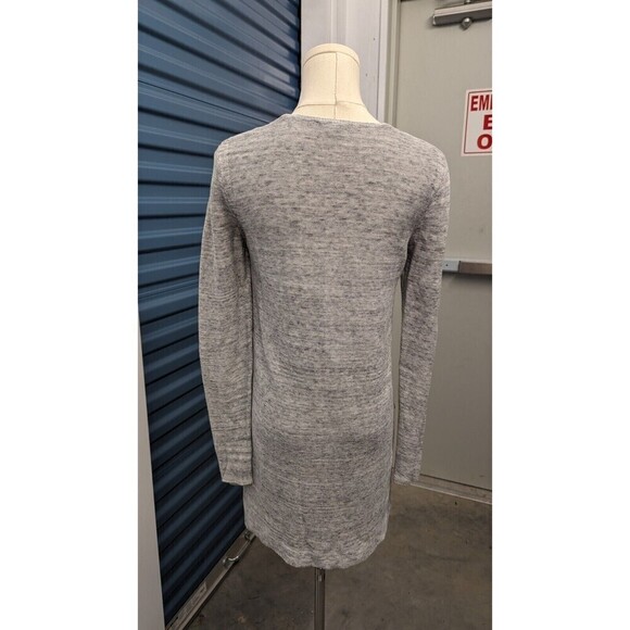 PureJill Heather Gray Side Slits Cotton Blend Stretch Knit Long Sweater XS‎ - Picture 4 of 9